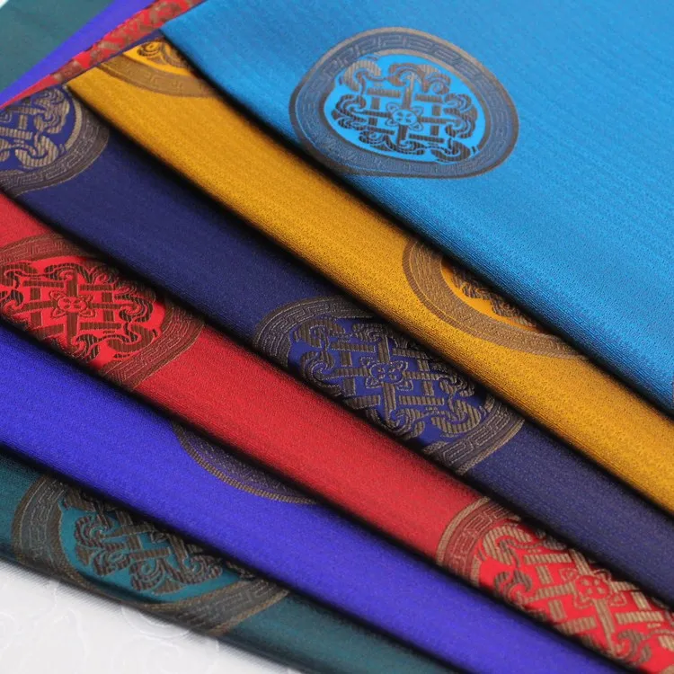 Ancient Chinese Style Mongolian Robe Fabric Decorative Cushion Pillow Antique Brocade Fabric