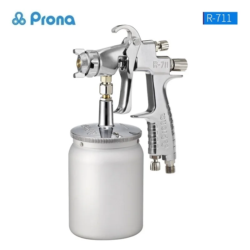 

Prona R-711 Air Paint Spray Gun for Cars R711 Gravity Suction Pressure Pneumatic Tool Mini Painting Pistol Sprayer Tools Nozzle