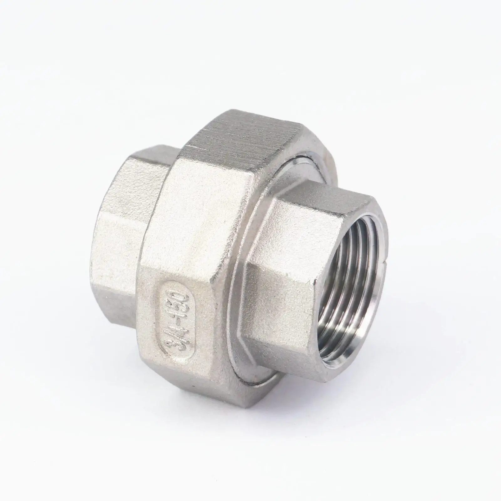 3/4" BSP Female Thread 304 Stainless Socket Union Set Pipe Fitting Connector 1.6 Mpa