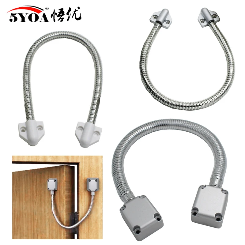 Door Loop Exposed Mounting Protection Sleeve Access Control Cable Stainless Steel Hidden Wire Line Protect Armored Metal Tube