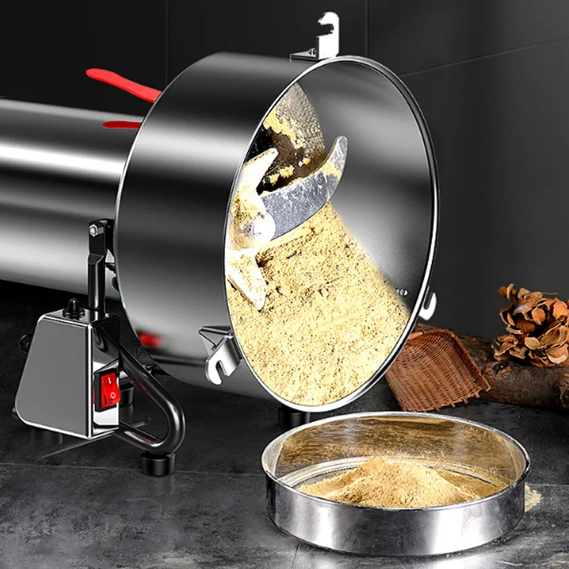 4500g Dry Food Grinder Mill Grinding Machine Gristmill Grains Spices Hebals Cereals Coffee Home Medicine Flour Powder Crusher