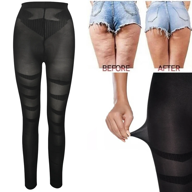 Anti Cellulite Compression Leggings Leg Shapewear Body Shaper Women Slimming Sheath Thigh Sculpting Slimmer Waist Trainer Pants