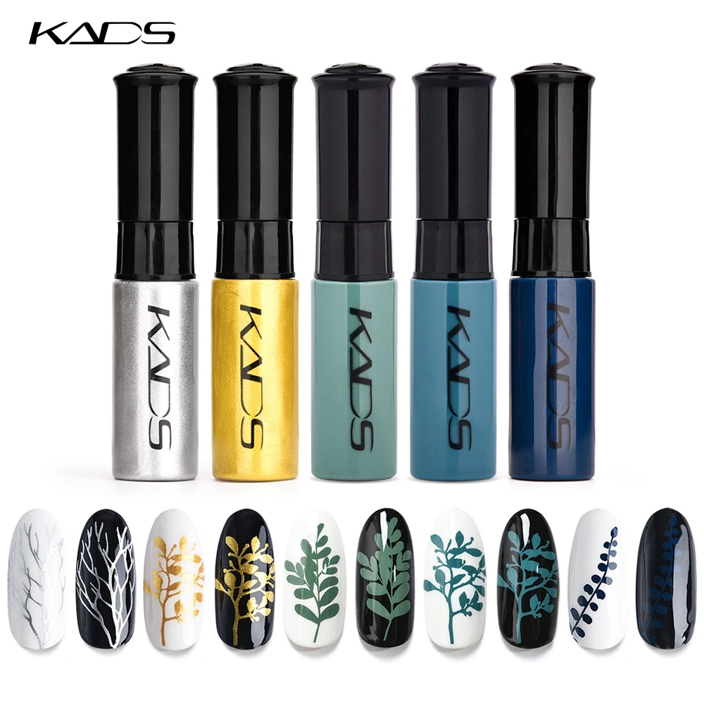 Juego de esmalte para estampado de uñas, barniz de impresión de placa colorida de 7ml, Kit de esmalte de impresión para tampografía, barniz dorado y plateado
