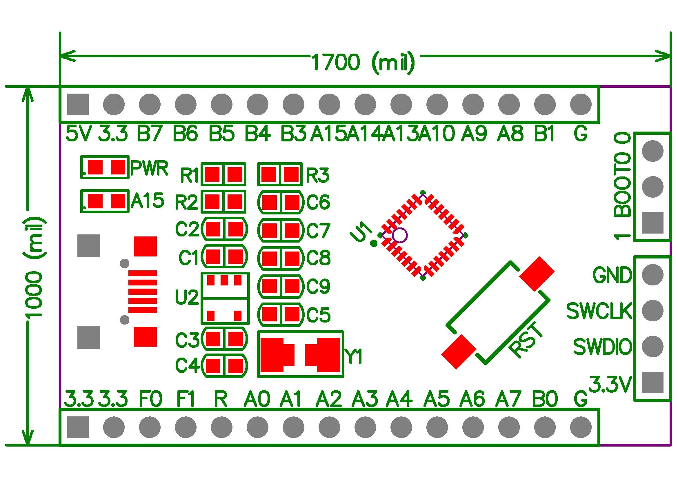 Stm32l011g4u6 core board low power new stm32l011 minimum system arm development board promotion