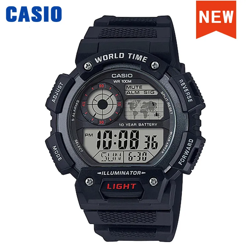 Casio watch men top brand luxury LED digital 100 meters waterproof quartz watch sports military watch relogio AE-1400