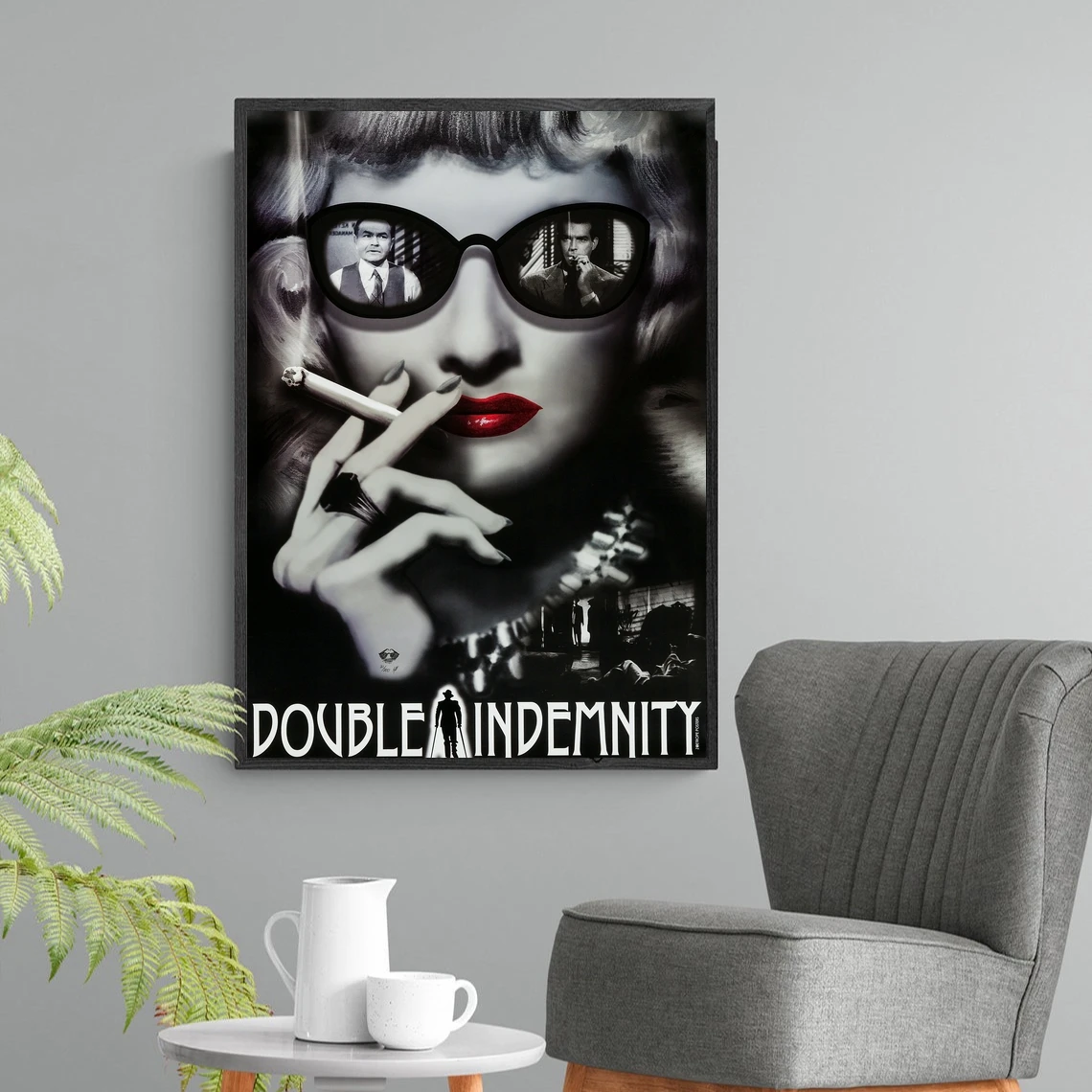 مزدوجة Indemnity الفيلم المشارك الفن طباعة حائط لوح رسم صور غرفة المعيشة ديكور المنزل (بدون إطار)