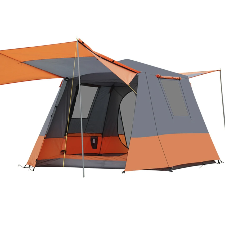 4-6 People Fully Automatic Camping Tent Waterproof Outdoor Pop-Up Tent Large Portable Instant Setup Family Travel Tent 4 Season