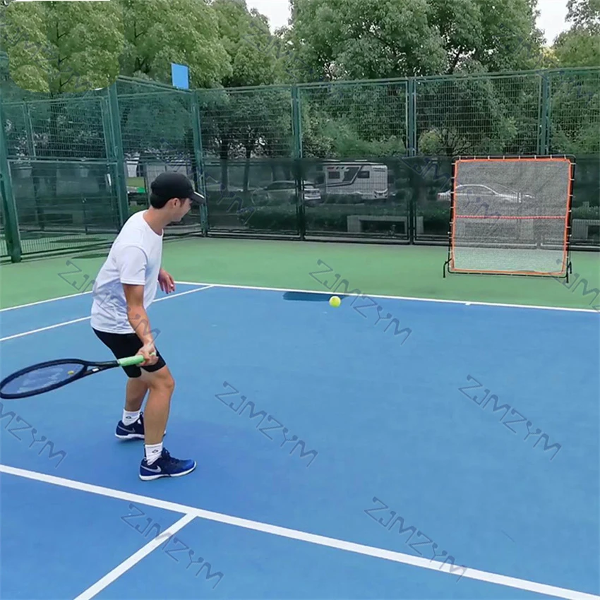 Portable Tennis Training Rebound Net Bounce Net Single Practice Can Move the Practice Wall Tee Practice Device Tactical Board