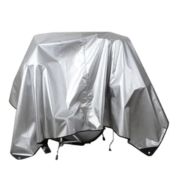 Dustproof Cover Weighted Corners Waterproof Silver Acrylic Coating Protects from Sun for Drum