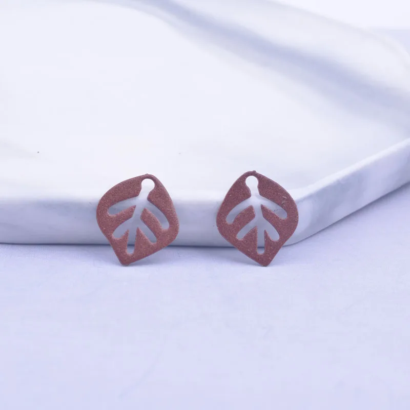 100 Stück AC11419 10,5*12,5mm Frühlingsfarbene Kleine Blatt-Anhänger DIY Schmuck Ohrring Anhänger – Detail 10