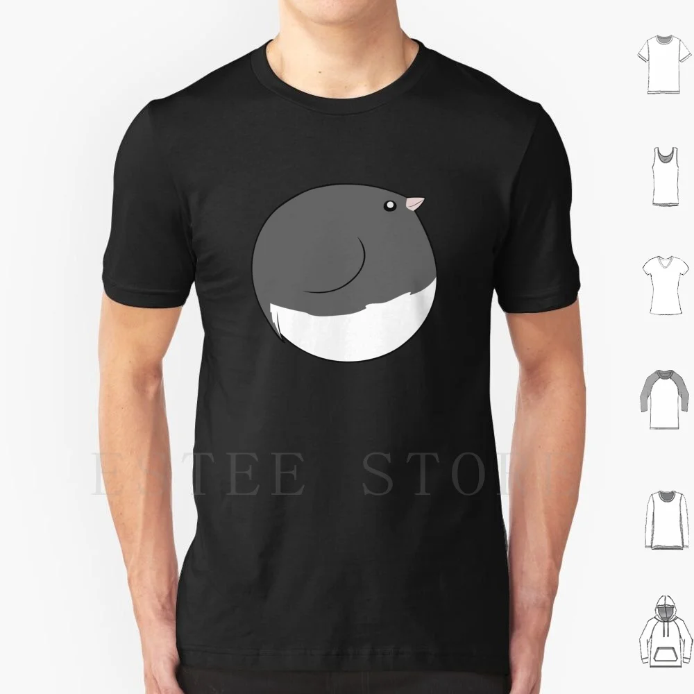 Snowbird Ball! T Shirt Print Cotton Snowbird Round Bird Ball Cartoon Cute Junko Adorable Birds Nature Snow Black And White B W