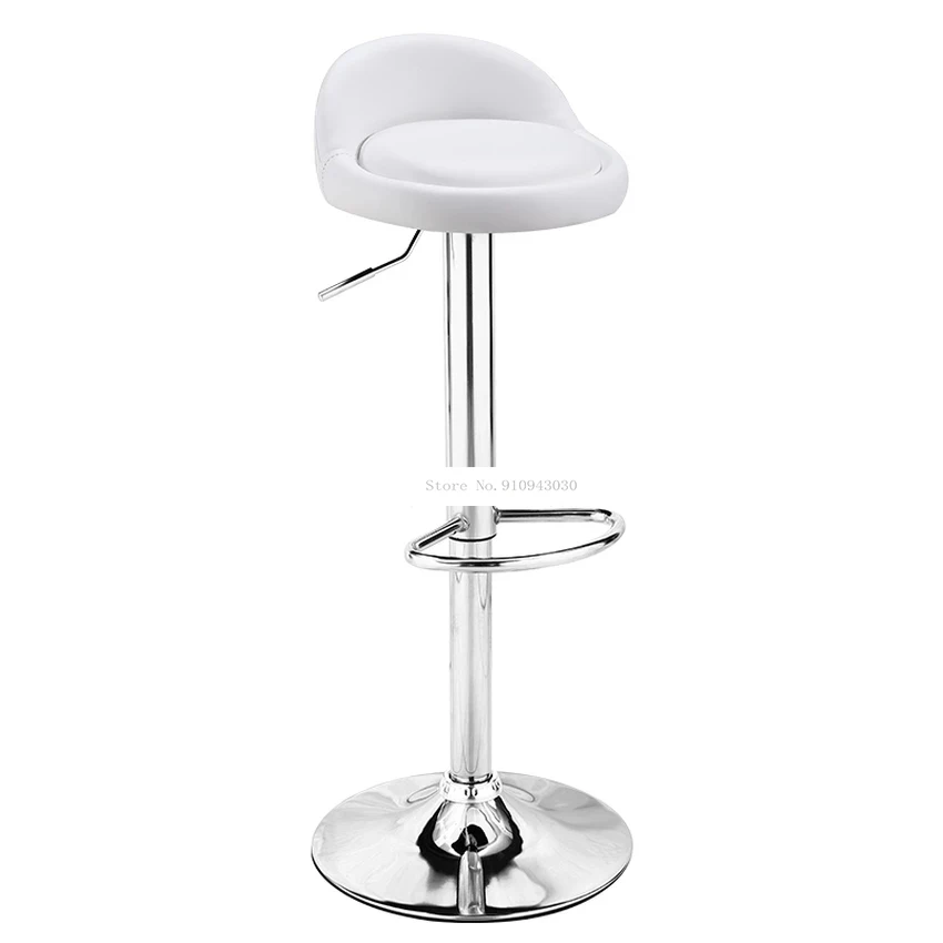 Modern Style Low Leg/High Leg Bar Chair Height Adjustable Swivel Bar Steel Leg Soft Cushion High Footstool Rotatable Bar Chair