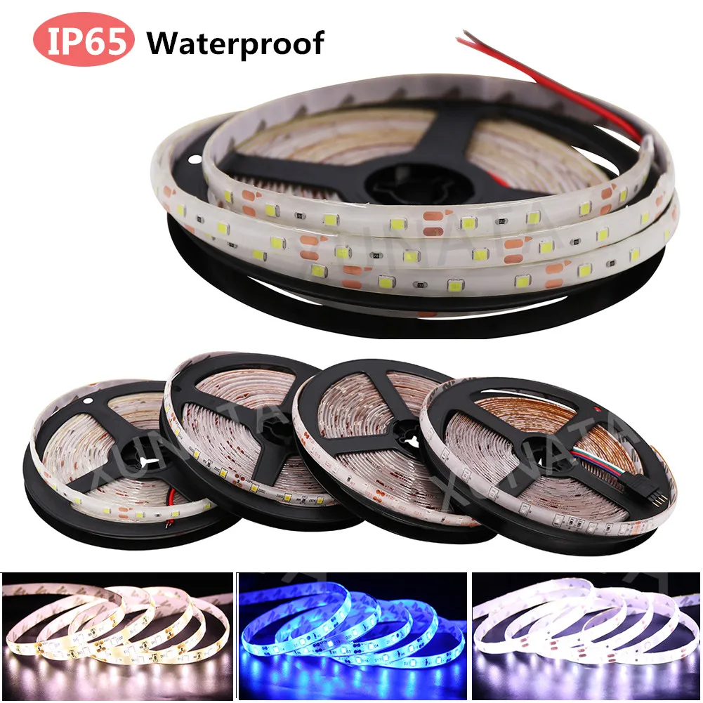 RGB LED Strip DC 12V 60LEDs/m SMD 2835 Waterproof IP21 IP65 Indoor Lighting Flexible Tape LED Light Lamp 5m