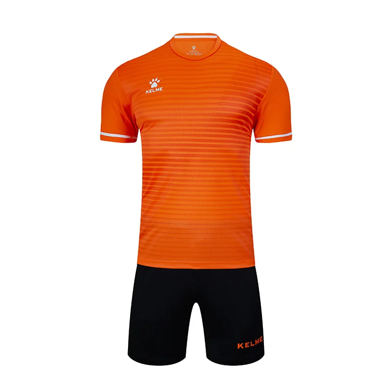 KELME männer Fußball Uniform Custom Fußball Trikots Winter Langarm Trainingsanzug Sportswear Jersey Shorts Fußball Anzug 8161ZB1