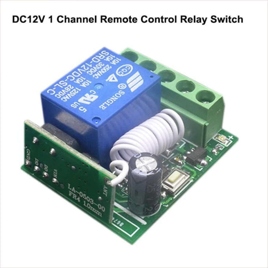 Interrupteur de commande à distance sans fil unique 12V, contrôle d'accès pour luminaire peut retarder le contrôle de lancement de la télécommande murale 433mhz