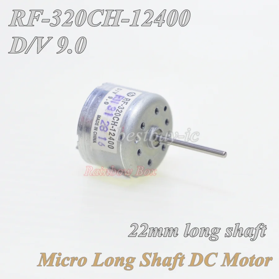 Miniature Long Axis Motor RF-320CH-12400 Motor 310 Series 3.0V-9.0V DC Motor 22MM long shaft