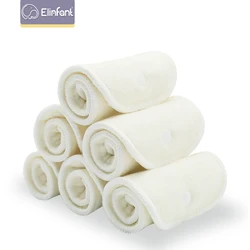 Elinfant-Insert de doublure pour nouveau-né, 2 couches de bambou et 2 couches de microcarence, couche-culotte lavable et réutilisable pour bébé, 5/10 pièces/ensemble