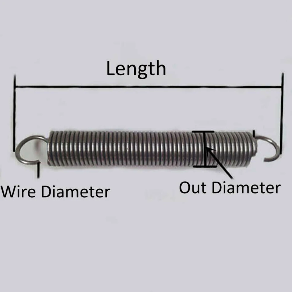 1pcs Wire Diameter 3.5mm Tension Extension Spring Expansion Springs Length 80/100/120/150/160/180/200/220-600mm Out Diaeter 24mm