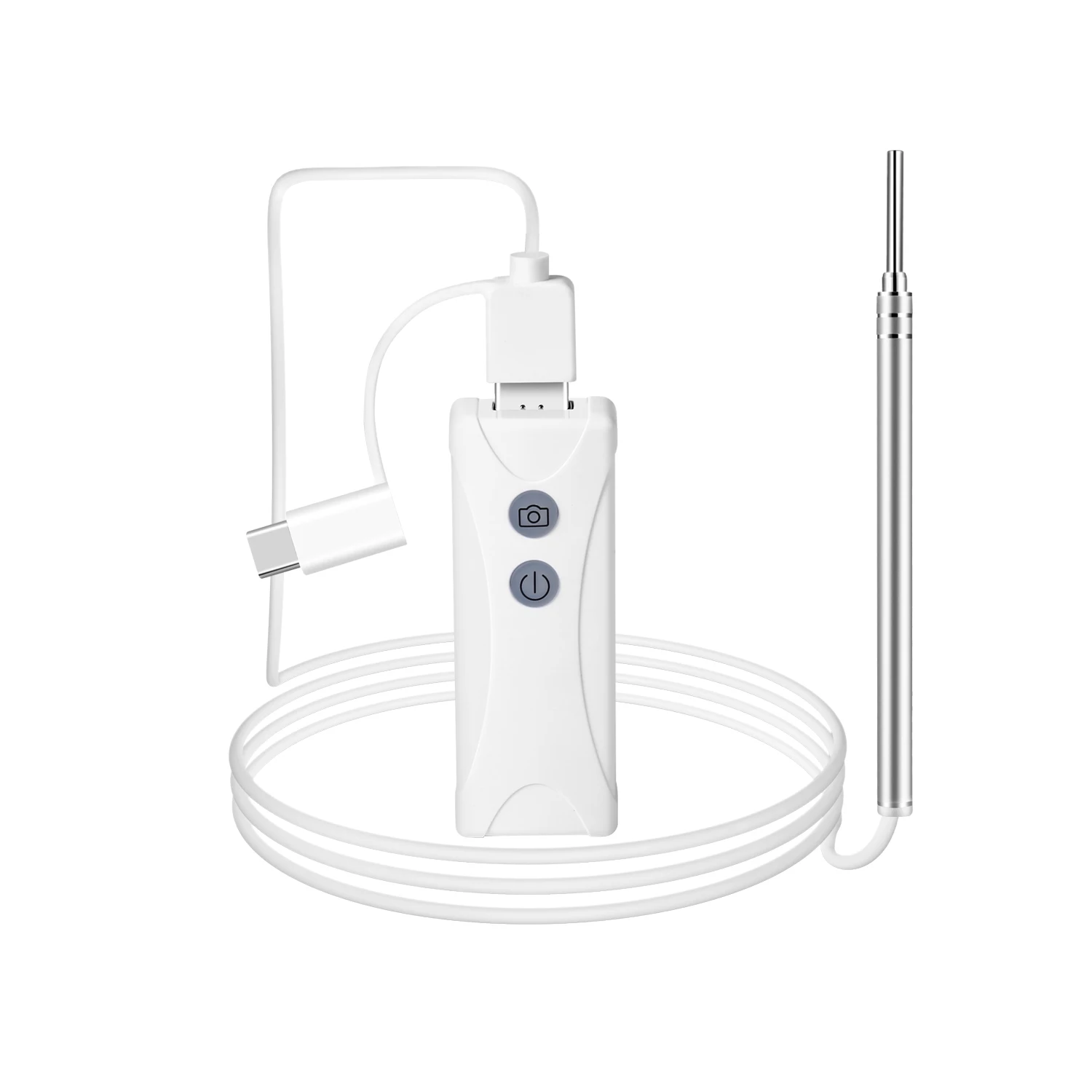 Mini WIFI Endoscope Camera 3.9MM 6 LEDs Three-in-one Interface USB Inspection Ear Nose Visual Health Care with Ear Pick Set