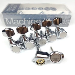1 Set Guitar Locking Tuners Electric Guitar Machine Heads Tuners Lock String Tuning Pegs Chrome Silver Made in Korea