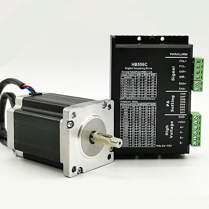 Nema 24 Stepper Motor Kit 60BYG 1.6N.m/1.95N.m/4N.m+ Digital Driver HB556C