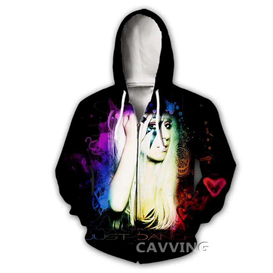 

CAVVING 3D Print LADY GAGA Zipper Hoodies Zip Hooded Sweatshirt Harajuku Hoodie Sweatshirt for Men/women 01