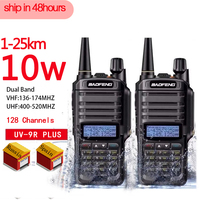 1/2pcs High power 10W 4800mah BaoFeng UV-9R plus  two way radio VHF UHF portable cb radio Waterproof walkie talkie UV 9R plus