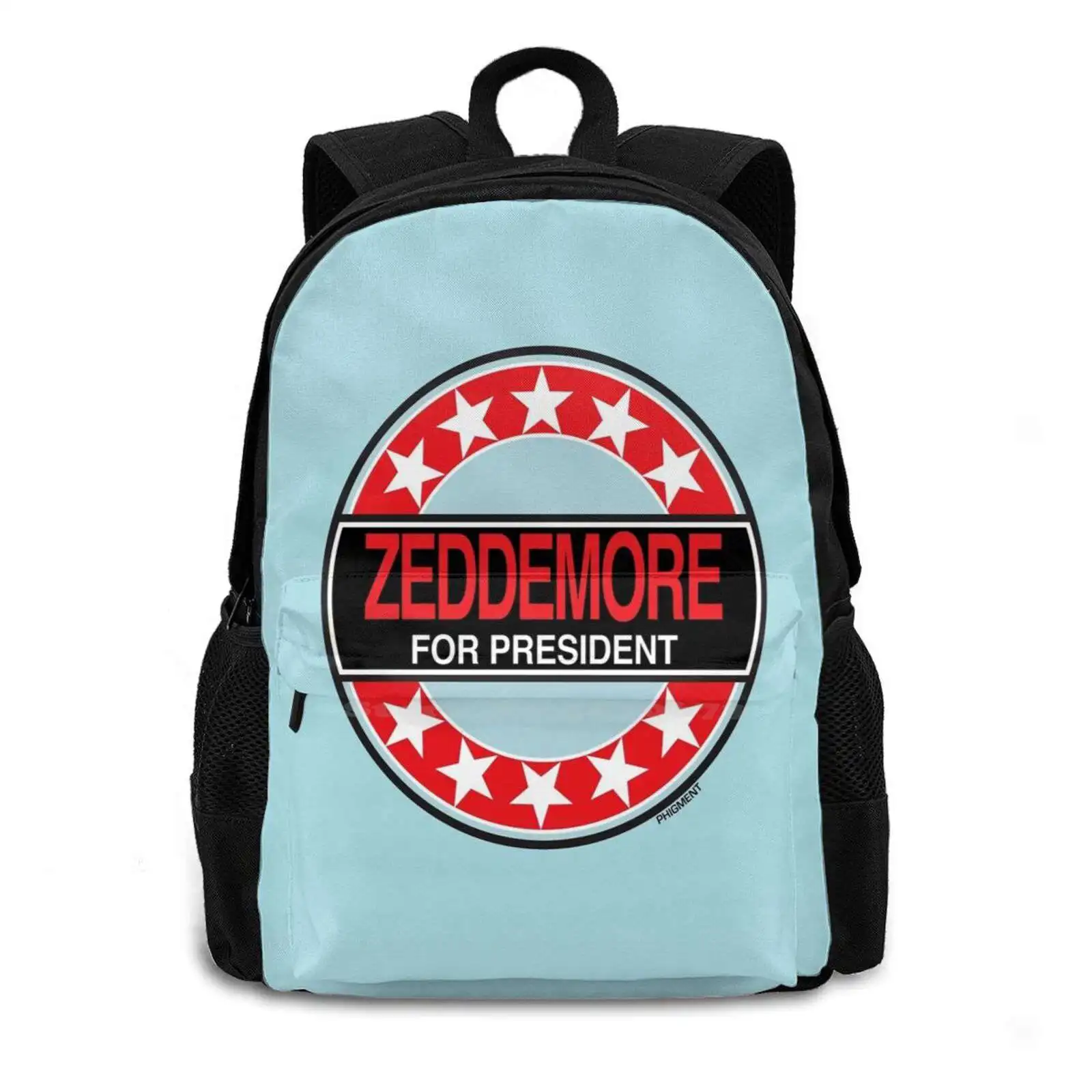 Zeddemore For President Backpacks For School Teenagers Girls Travel Bags Phigment Pop Art Vintage Retro Novelty Cool Cult Funny