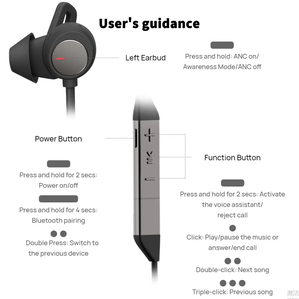 Huawei Freelace Pro słuchawki Bluetooth aktywna redukcja szumów słuchawki Dual-mic 14mm potężny dynamiczny zestaw słuchawkowy z pałąkiem na kark
