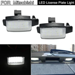 2Pcs White LED License Plate Light Number Plate Lamp For Mitsubishi Eclipse 1 2 3 4 Eclipse Cross Outlander Lancer Sportback
