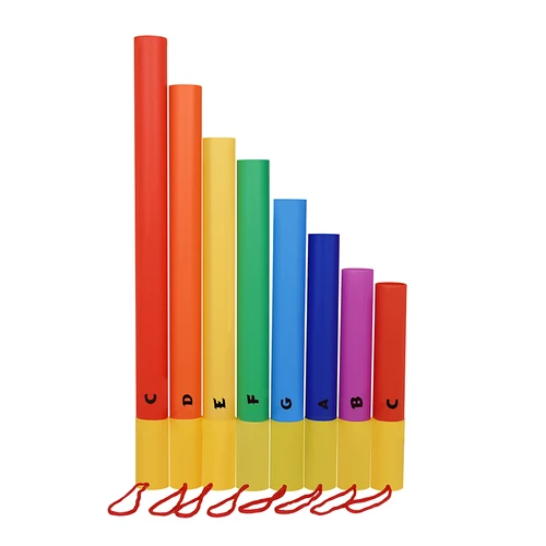 8 Uds. De instrumentos musicales de juguete para niños, instrumento de percusión de tubo de sonido de 8 tonos, juguetes de regalo de educación temprana de calidad colorida para niños