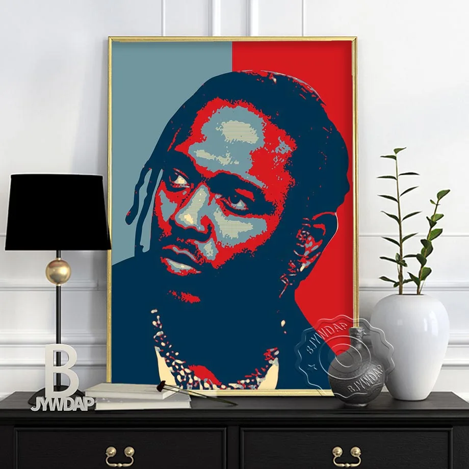 Canvas Painting Kendrick Lamar Rap Hiphop Music Rapper Posters And Prints Bar Club Modern Wall Art Pictures Bedroom Home Decor