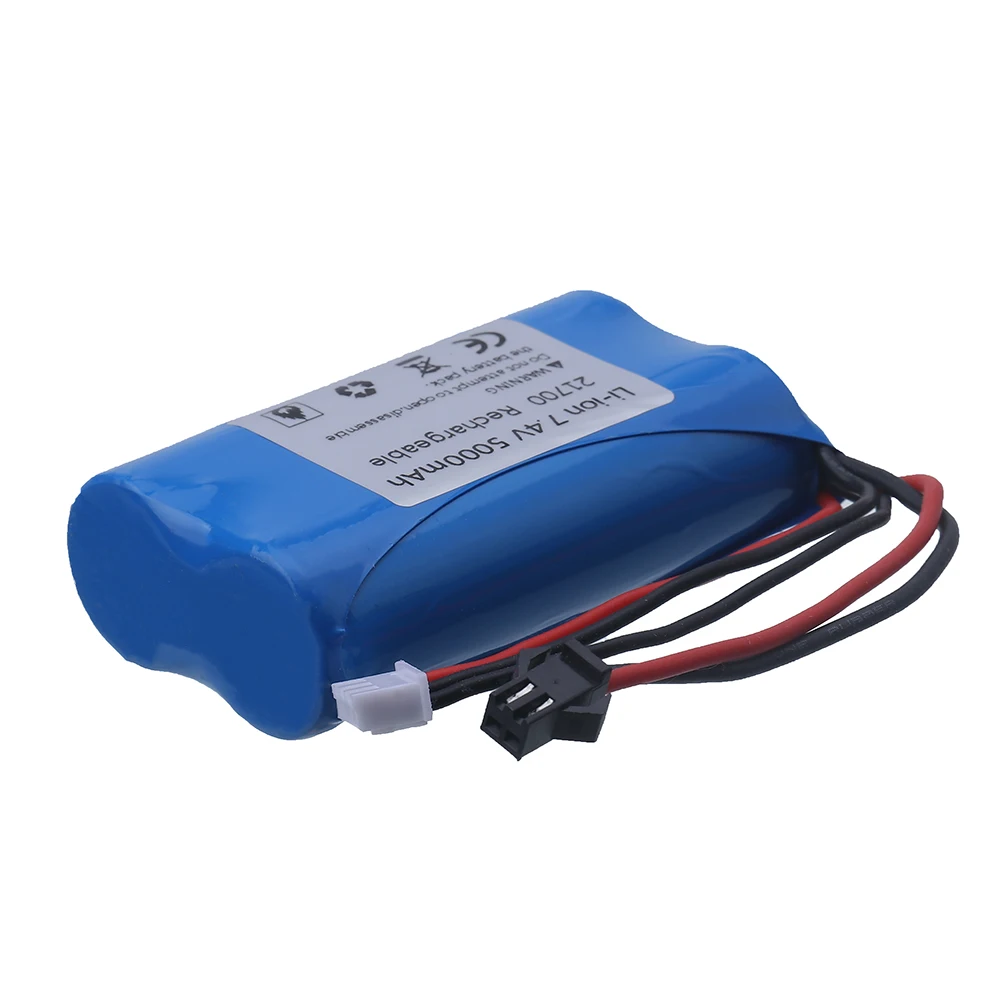 Batterie de mise à niveau 7.4 mAh, 3000 V 5000mAh, prise SM, pour hélicoptère RC, voiture, chars, trains, bateaux, pistolets, pièces 2S 7.4V