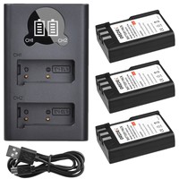 2000mAh EN-EL9 EN-EL9A Battery and EN EL9 EL9A Charger with Type-c Port for Nikon D3000, D5000, D40X, D40, D60 DSLR