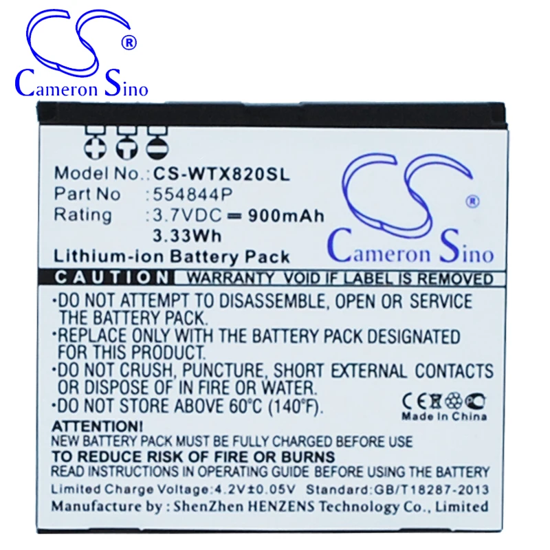 CameronSino Battery for Curtis GPD430 GPD 430 GPS Fits Wayteq 554844P GPS,Navigator Battery 900mAh/3.33Wh 3.70V Li-ion Black