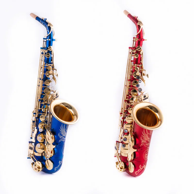 

Il belin Alto Saxophone Eb Tune E-flat Musical Instruments New Arrival Brass Blue High Quality Saxophone with Case Free Shipping