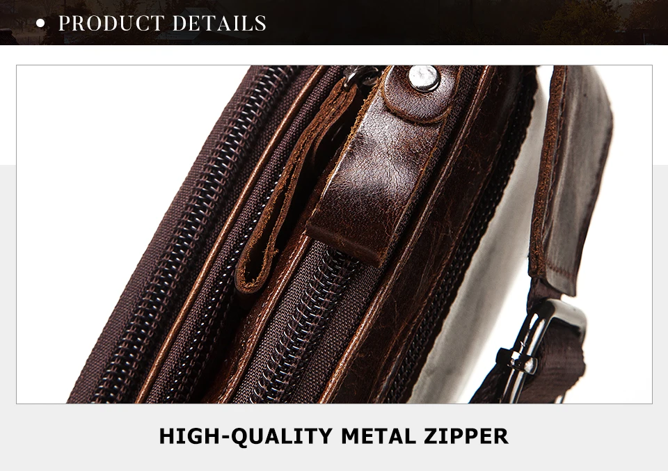 HUMERPAUL Mode Taille Packs Männer Echtes Leder Organizer Reise Brust Tasche Notwendigkeit Taille Gürtel Handy Kleine Bum Tasche – Detail 12