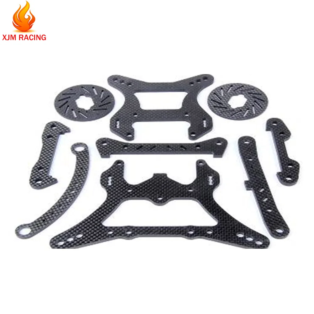 

Carbon Fiber Front Rear Shock Bracket & Lower Suspension Fixing Piece & Disc Brake & Steering Plate for 1/5 Losi 5ive-t Parts