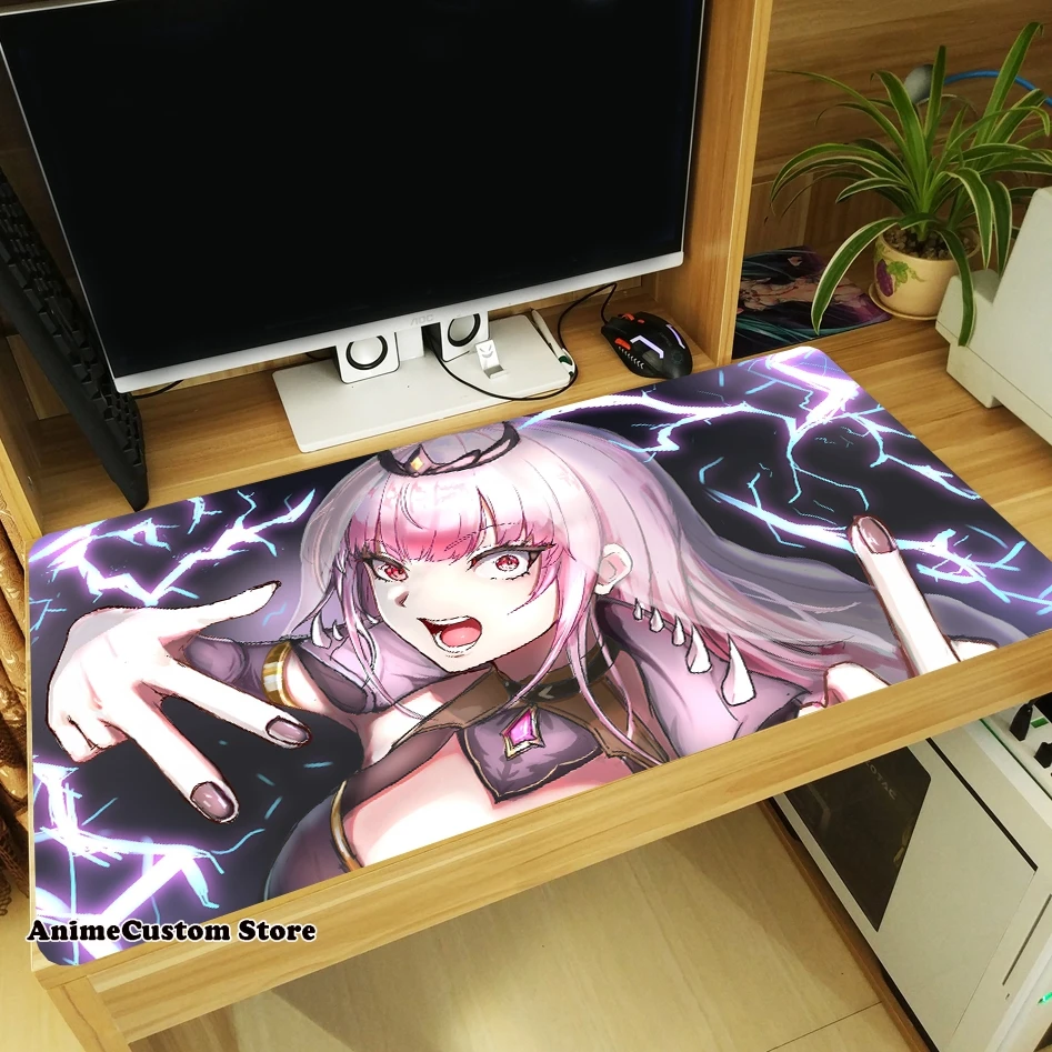 Game Hololive YouTube Mori Calliope Cosplay Otaku Large Mouse Pad Laptop Mice Mat Tabletop Keyboard Mat Anti-Slip Playmat Gift