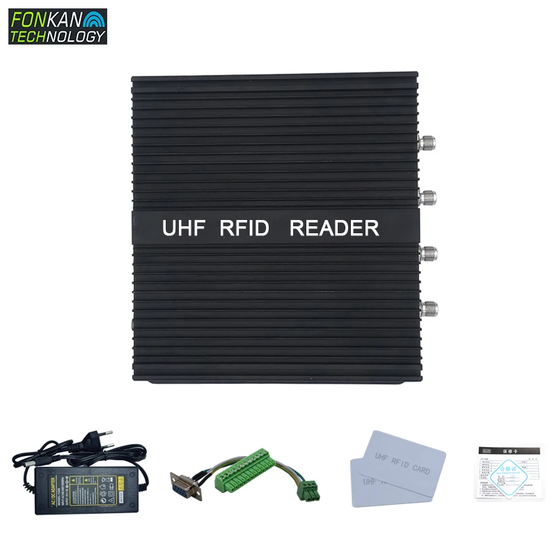 

FONKAN UHF RFID Fixed Reader E710 UHF RFID 4 Antenna Port RS232 RJ45(TCPIP) POE for industrial application provide free SDK