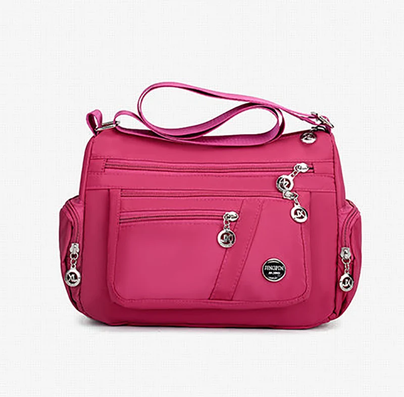 Große Kapazität Frauen Umhängetasche wasserdichte Tasche lässig Nylon Umhängetasche Geldbörse Handtasche leichte Reise Umhängetasche – Detail 28