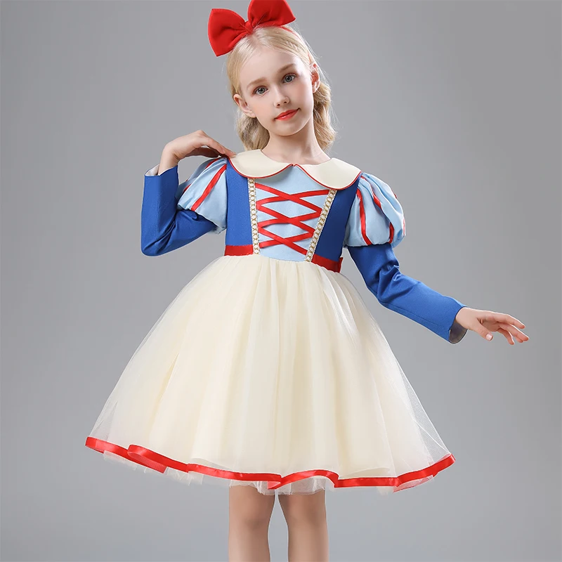 Girl's Princess dress Children's Day Birthday Party Snow White Bubble skirt Autumn style Dress