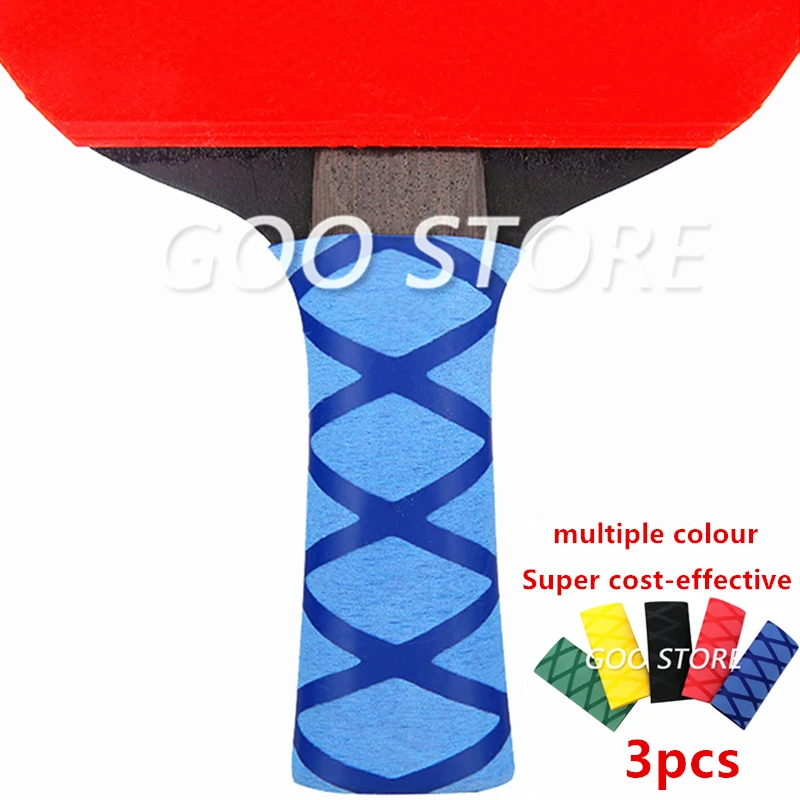 3pcs Table Tennis Rackets Overgrip Handle Tape Heat-shrinkable Material Ping Pong Set Bat Grips Sweatband Accessories