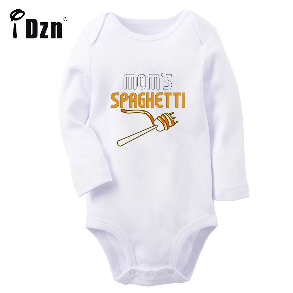 

iDzn NEW Mom's Spaghetti Baby Boys Cute Rompers Baby Girls Bodysuit Newborn Long Sleeves Jumpsuit Soft Cotton Clothes