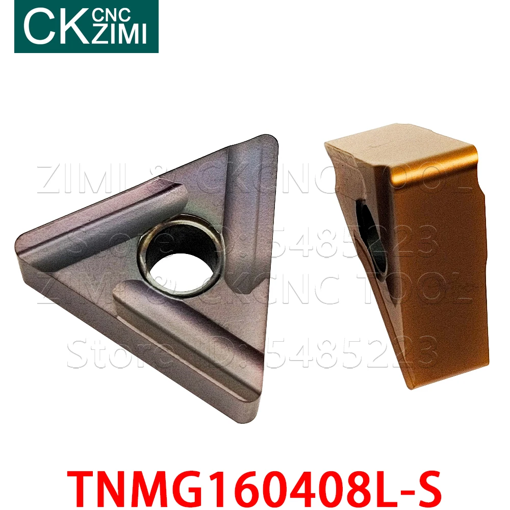 TNMG160408L-S P6205 TNMG160408L-S P9035-insertos de carburo, herramientas de ranurado Triangular, CNC, herramientas de torno de Metal, torneado TNMG para acero