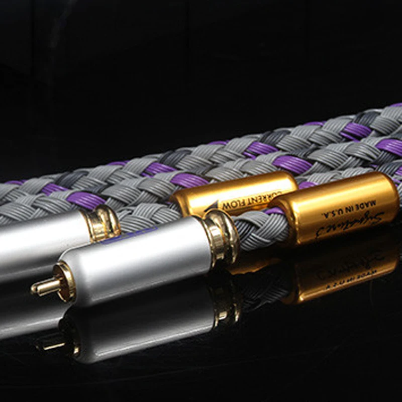 Kabel Audio HIFI XLO Signature S3-1 Singled-berakhir HiFi interkoneksi kabel RCA dengan konektor Jack RCA berlapis emas
