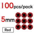 100 Piezas de 5mm Rojo