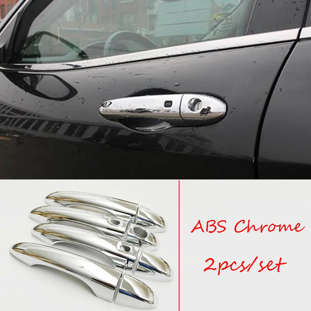 For Jeep Compass 2017 2018 ABS Chrome Car door protector Handle Decoration panel frame cover trim Car styling Accessories 8pcs