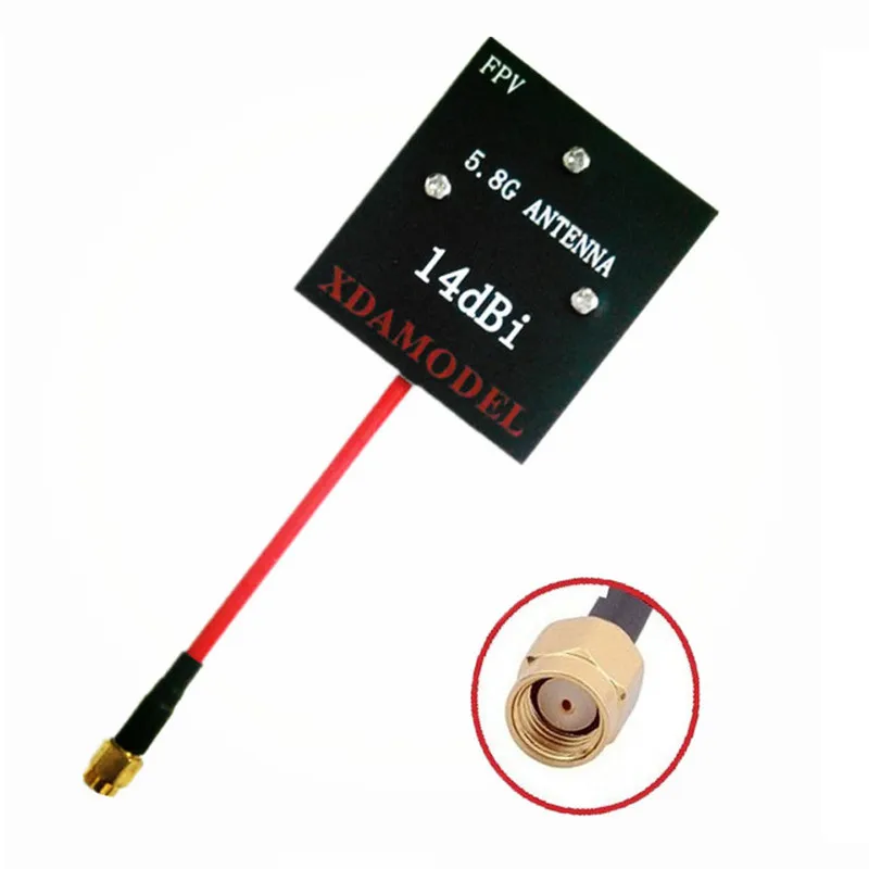 FPV Panel/Patch High Gain 5.8 GHz 14DBi Video/Audio Receiver Antenna for Long Range