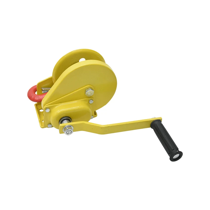 1200LB Self-locking Small Manual Winch Hand Shake Winch Hand Tool Manual Lifting Hoist 1200 Pounds 8 Meters Wire Rope With Hook